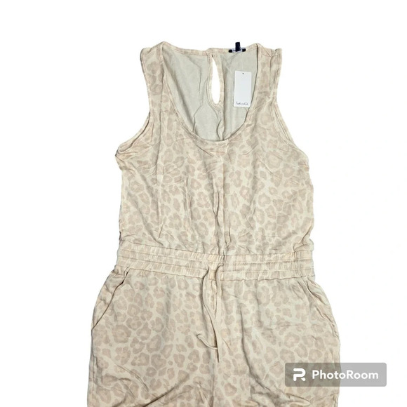 Splendid Ole Beige Leopard Print Sleeveless Jumpsuit - Picture 2 of 4